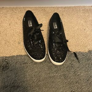 Black sparkly keds